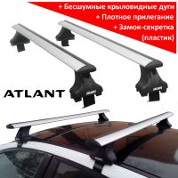 Багажник на крышу Toyota Camry XV40 2006-11, Атлант, крыловидные аэродуги, опора Е