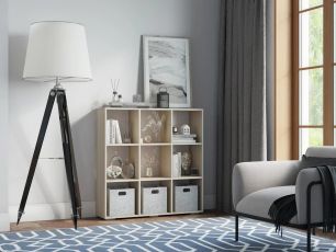 Стеллаж 2 (ш1038*г280*в1056мм) Ясень Шимо Светлый