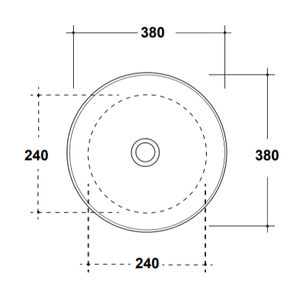 Раковина накладная Olympia Trend TRE42TO38023 диаметр 38 см h14 см ФОТО