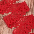 фото Кружево вязаное KRUZHEVO  ширина 50 мм.  Красный TBY-1003.162