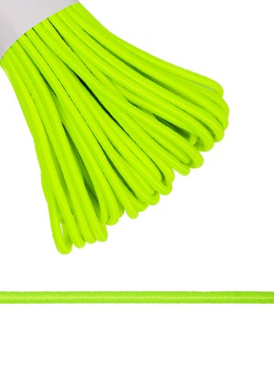 Резинка шляпная эластичный шнур круглый Неоновый салатовый разные диаметры (TBY-Шл.F229)
