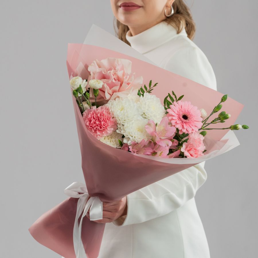 Авторский букет "Розовые грёзы"