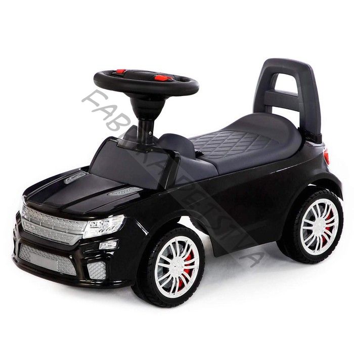 Каталка-автомобиль SuperCar №6 со звуковым сигналом, цвет чёрный