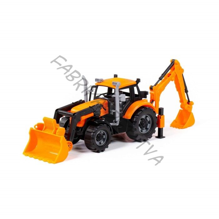 Экскаватор-погрузчик «Прогресс» инерционный, цвет оранжевый
