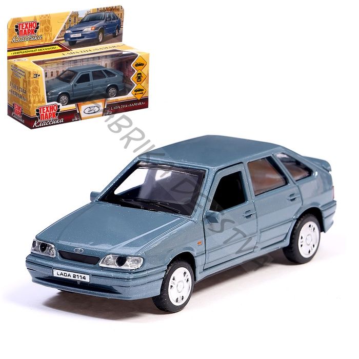 Машина металлическая «Lada Samara», инерция, открываются двери, багажник, 12 см, цвет мокрый асфальт