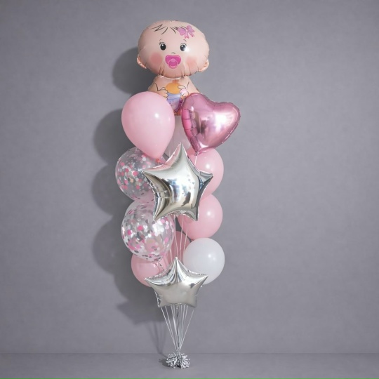 Шары для встречи из роддома маленькой принцессы