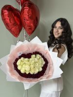 Букет-сердце из 51 Эквадорской розы