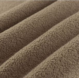 Мех барашка искусственный (мелкое букле)  - светло-коричневый, 50х46 см