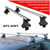 Багажник на крышу Mazda CX-5 (KF) 2017-..., Атлант, аэродинамические дуги Эконом, опора Е