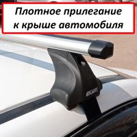 Багажник на крышу Renault Megane 3, Атлант, аэродинамические дуги Эконом, опора Е