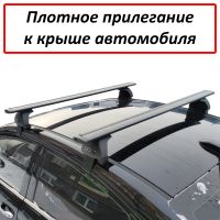 Багажник на крышу Nissan Almera (G15) 2012-18, ЕД, черные крыловидные дуги