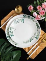 Тарелка десертная, стеклокерамика, 19 см, круглая, Эвкалипт, Daniks, LQP75/K2301