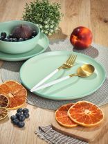 Тарелка обеденная, керамика, 24 см, круглая, Macarons, Domenik, DM7000