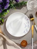 Тарелка обеденная, стеклокерамика, 24 см, круглая, Флер, Daniks, LQP-95/ 220804