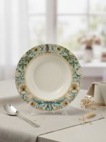 Тарелка суповая, фарфор, 21.8 см, круглая, Flowers, Fioretta, TDP582