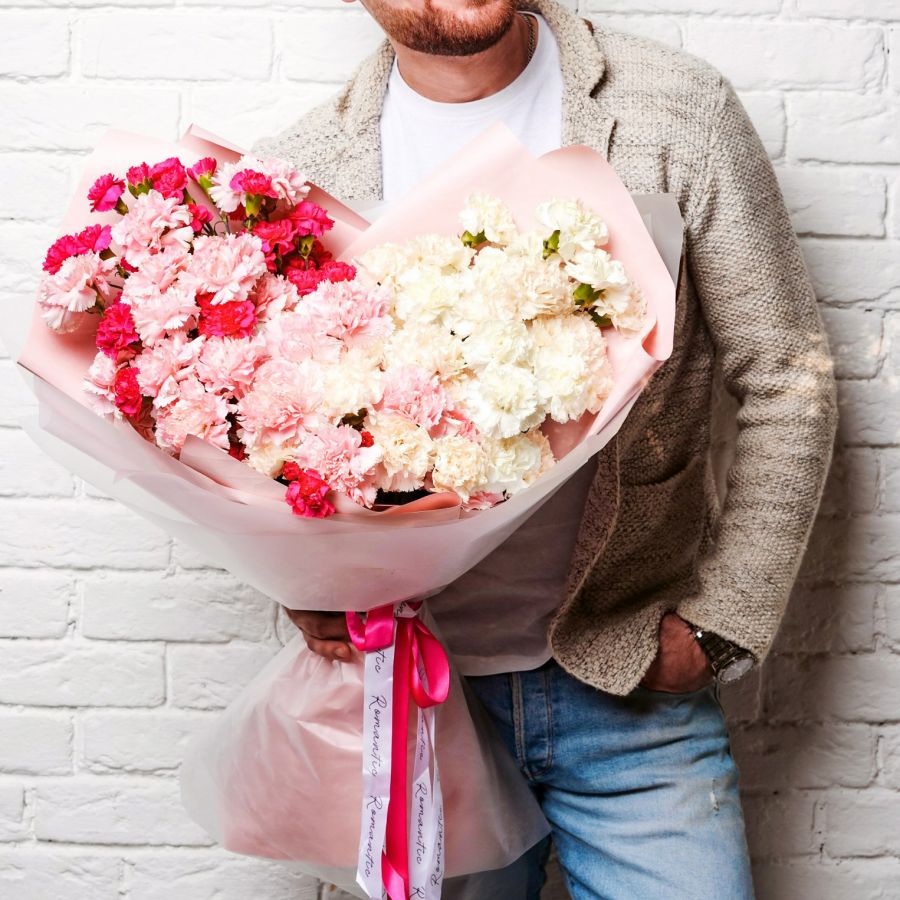 Моно букет из диантусов