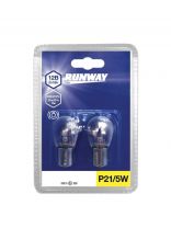 Лампа автомобильная Runway, RW-P21/5W-b, P21/5W 12В 21/5w, 2 шт, блистер