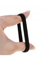 Резинка для волос ЮниLook, 6 шт, полиэстер, черная, диаметр 4 см, 322-019