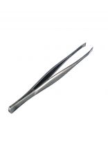 Пинцет для бровей, металл, 8.7 см, скошенный, хром, ЮниLook, 357-024