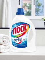 Гель для стирки Лоск, 1.95 л, для белого белья, Горное озеро