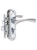 Замок врезной Стандарт, 103/50В, 4849, ручка в комплекте, цилиндровый, универсальный, вертушка CP, хром