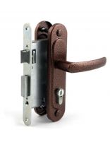 Замок врезной Омега, ЗВ7.02, 00-00000603, ручка в комплекте, цилиндровый, медный