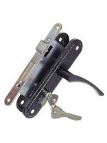 Замок врезной Омега, ЗВ7, 00-00000592, ручка в комплекте, цилиндровый, серебряный