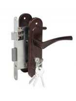 Замок врезной Птимаш, ЗВ4-3.07, 9674, ручка в комплекте, цилиндровый, медный