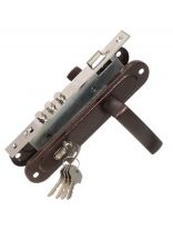 Замок врезной Зенит, ЗВ4-85.3-02, БП-00009847, ручка в комплекте, цилиндровый, медный