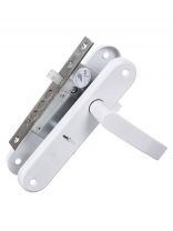 Замок врезной Border, 76803-ЗВ9-8/13, 9178, ручка в комплекте, сувальдный, белый