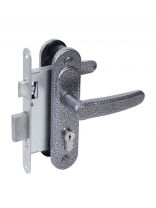 Замок врезной Абсолют, ЗВ4-3/03, БП-00013520, ручка в комплекте, цилиндровый, серебро-антик