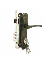 Замок врезной Зенит, ЗВ4-85.3-02, БП-00011188, ручка в комплекте, цилиндровый, бронзовый