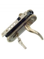 Замок врезной Trodos, 61/106 3RB AB, 202083, ручка в комплекте, цилиндровый, бронзовый