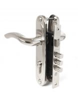 Замок врезной Apecs, 1027/60 NI/NIS, 16817, ручка в комплекте, цилиндровый, никель