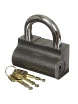 Замок навесной Аллюр, ВС2-9С, 1 004, коробка, дисковый, серый, 75 мм, 3 ключа