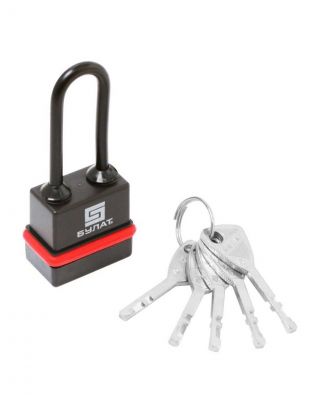 Замок навесной Булат, ВС 3-Н35-01 ПЛ, 13 980, блистер, дисковый, всепогодный, 35 мм, 5 ключей