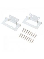 Петля накладная для деревянных дверей, Аллюр, 100х75х2.5 мм, универсальная, 2BB WW, 13699, 2 шт, коробка, белая