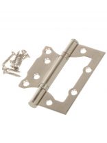 Петля накладная универсальная, Vrata, 100x75x2 мм, 208311, без врезки, флоупак, никель