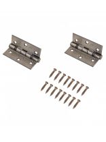 Петля врезная для деревянных дверей, Аллюр, 77х64х2.5 мм, универсальная, 2BB-FHP AB, 1100, 2 шт, 2 подшипника, коробка, старая бронза