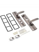 Ручка дверная Стандарт, РН-СТ217-L, 9 989, левая, для китайских металлических дверей, комплект ручек, матовый никель, сталь