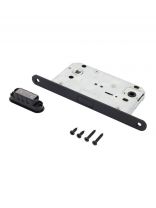 Защелка врезная, Аллюр, 5300-MC-WC BL, 14908, магнит, с фиксатором, матовый черный