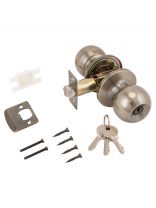 Защелка врезная, Аллюр, 5560 AB, 8695, с фиксатором, с ключом, бронза