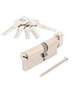 Личинка замка двери Vanger, YM-80(35/45)-CR, 33931, 80 мм, с заверткой, никель