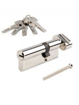 Личинка замка двери Apecs, SM-80(30C/50)-C-NI, 32116, 80 мм, с заверткой, никель