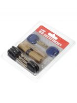 Личинка замка двери Аллюр, DL-01 BP, 7 834, 75 мм, ключ-вертушка, латунь, 5 ключей + 2 монтажных