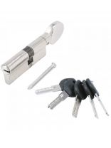 Личинка замка двери Аллюр, HD FG 80-5К CP 30Gx10x40, 7 822, 80 мм, хром, 5 перфоключей/вертушка