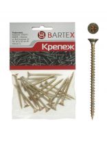 Саморез универсальный, диаметр 5х60 мм, 20 шт, оцинкованный, в ассортименте, пакет, Bartex