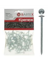 Саморез универсальный, с прессшайбой, острый, диаметр 4.2х75 мм, 25 шт, пакет, Bartex