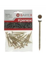 Саморез универсальный, диаметр 4х60 мм, 25 шт, оцинкованный, в ассортименте, пакет, Bartex
