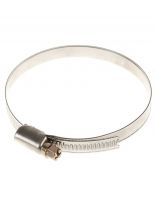 Хомут обжимной червячный, 9 мм, 130-150 мм, нержавеющая сталь, СантехКреп, 1.10.17